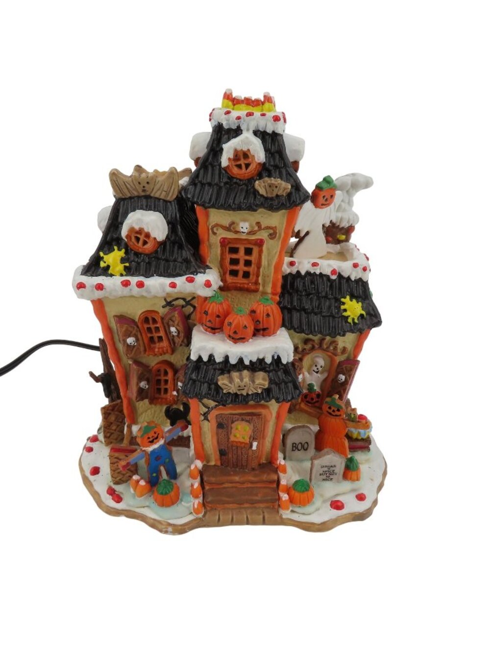 Lemax Sugar N Spice Not So Nice Manor Lighted House 2005 Halloween Spooky WORKS